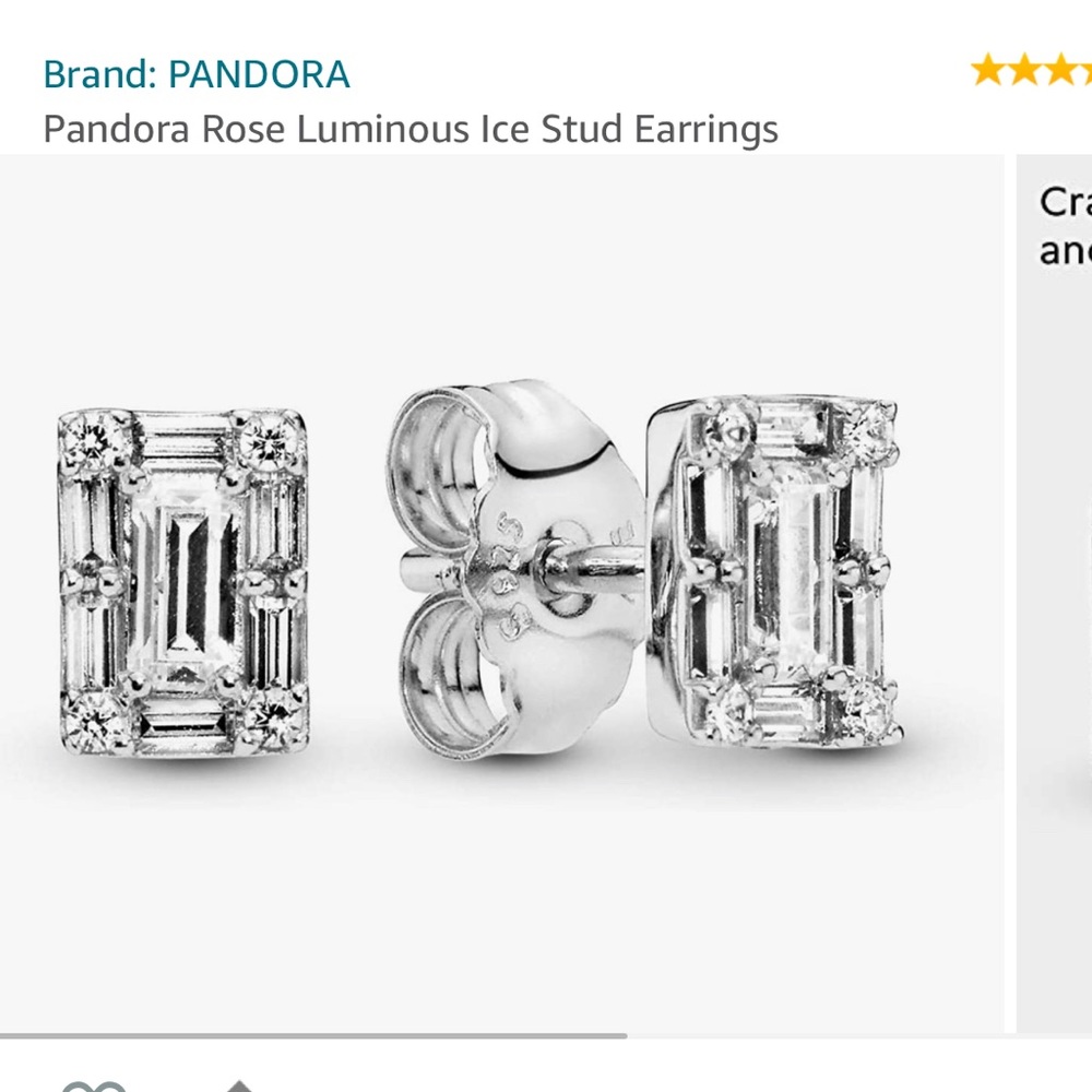 Pandora Rose Luminous Ice Stud Earrings 925